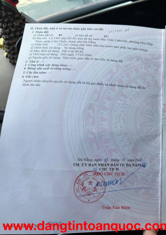 Bán 1 CẶP đất đường 7,5m Võ Tự - Khu đô thị xanh Bàu Tràm Lakeside