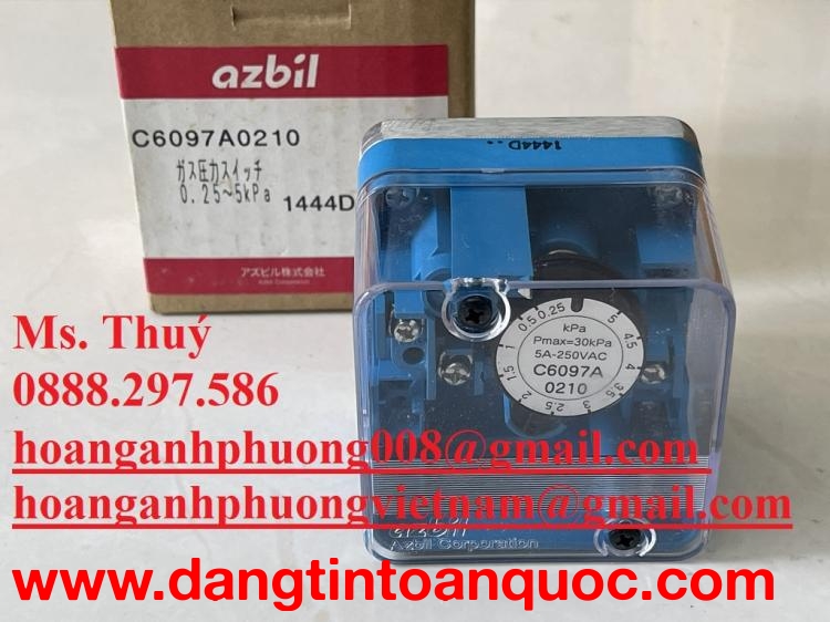 Hàng nhập - Azbil C6097A0210 - Công tắc áp suất mới 100% 