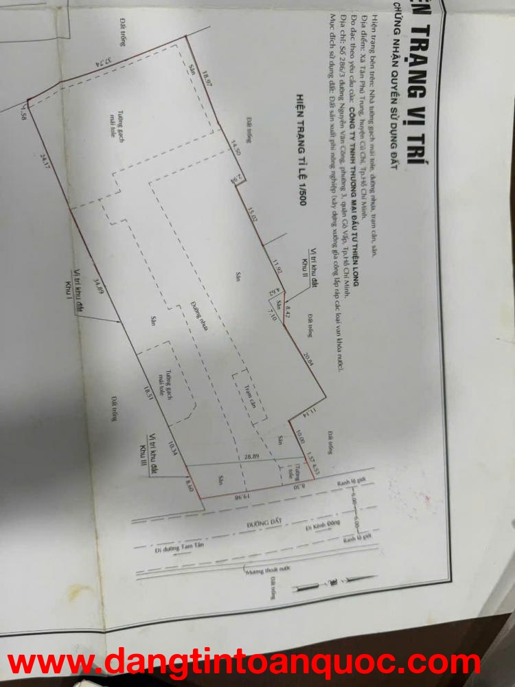 XƯỞNG KCN TÂN PHÚ TRUNG – 4.000M² GIÁ CHỈ 36 TỶ - ĐÓNG THUẾ 1 LẦN