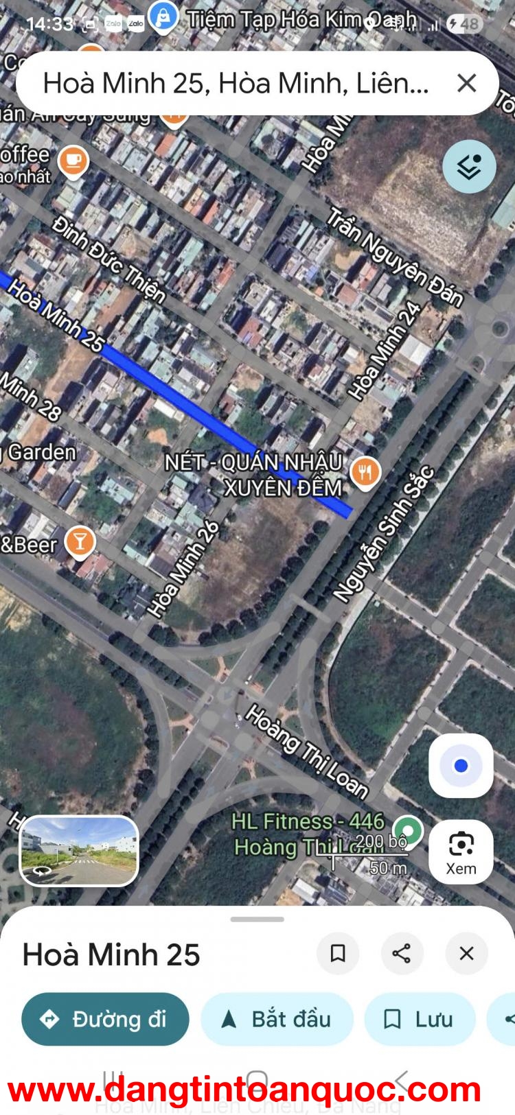 HÀNG HIẾM -Bán đất đường Hòa Minh 25 - Kẹp công viên 10m