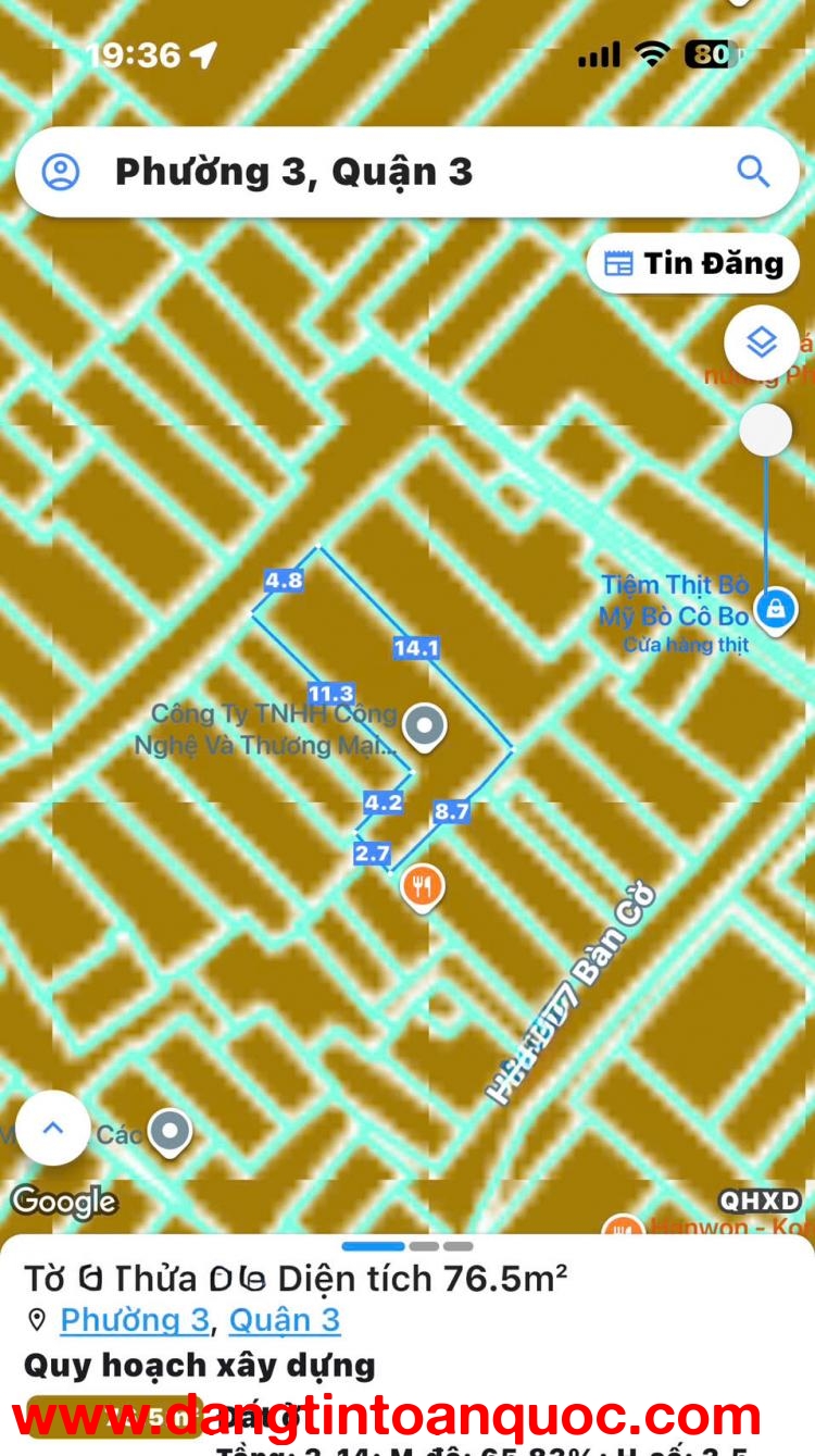 BÁN NHÀ 2 TẦNG Đ.ĐIỆN BIÊN PHỦ, QUẬN 3 - DT 70M2 FULL THỔ CƯ - NGANG LỚN 8,7M*14M ĐẸP - CHỈ 10,5T- 0