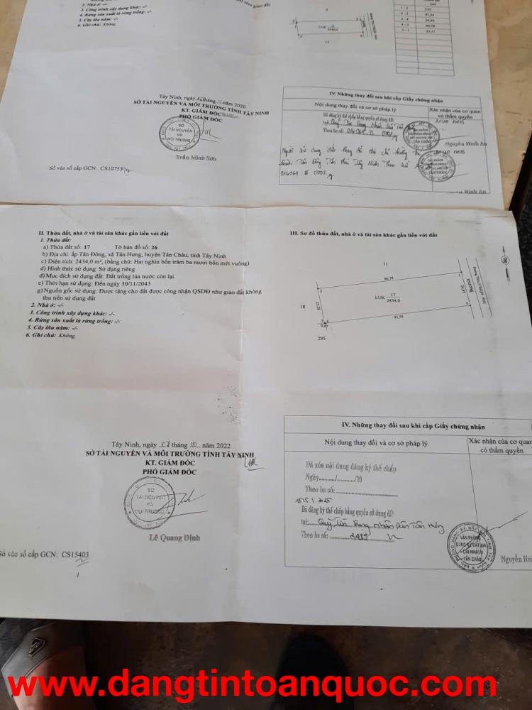 cần tiền thanh lý gấp đất tại Tân ChâuTây Ninh giá chỉ 3.5 tỷ