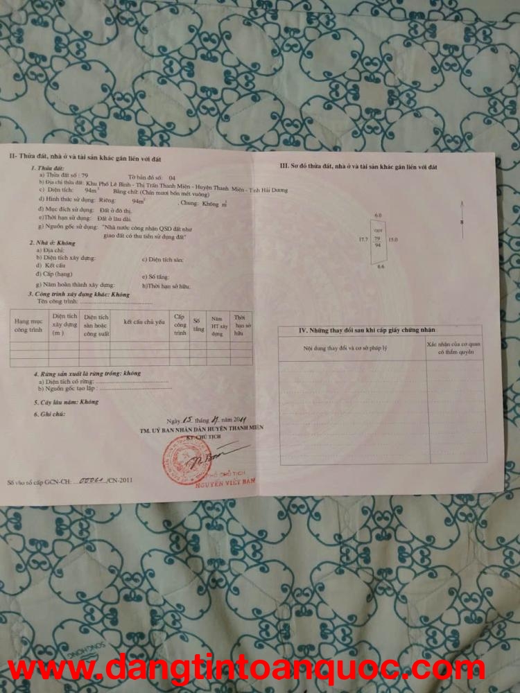 ĐẤT ĐẸP- GIÁ TỐT CHÍNH CHỦ BÁN NHANH LÔ ĐẤT TIỀM NĂNG mặt đường Nguyễn Lương Bằng t.trấn Thanh Miện