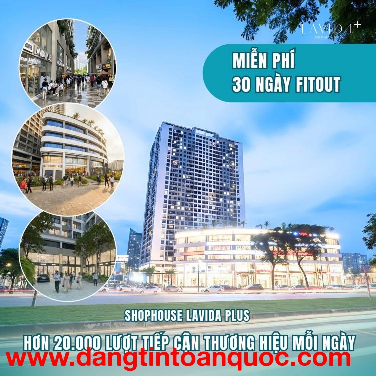 Cho thuê shop Lavida Plus Q7, 105m2, 2 tầng, mặt tiền Nguyễn Văn Linh, kinh doanh cực đỉnh, giá thuê