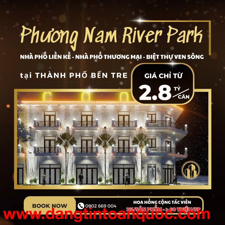Bán Nhà Phố Liền Kề - Nhà Phố Thương Mại - Biệt Thự Ven Sông Tại Sơn Đông Thành Phố Bến Tre