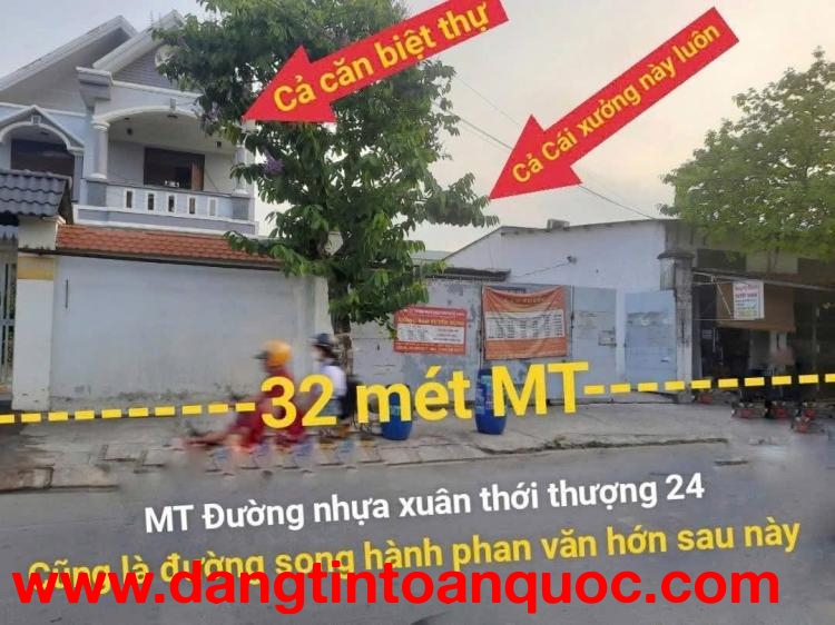 Bán nhà mặt tiền 32x44m giá 50 tỷ Đường Xuân Thới Thượng 24