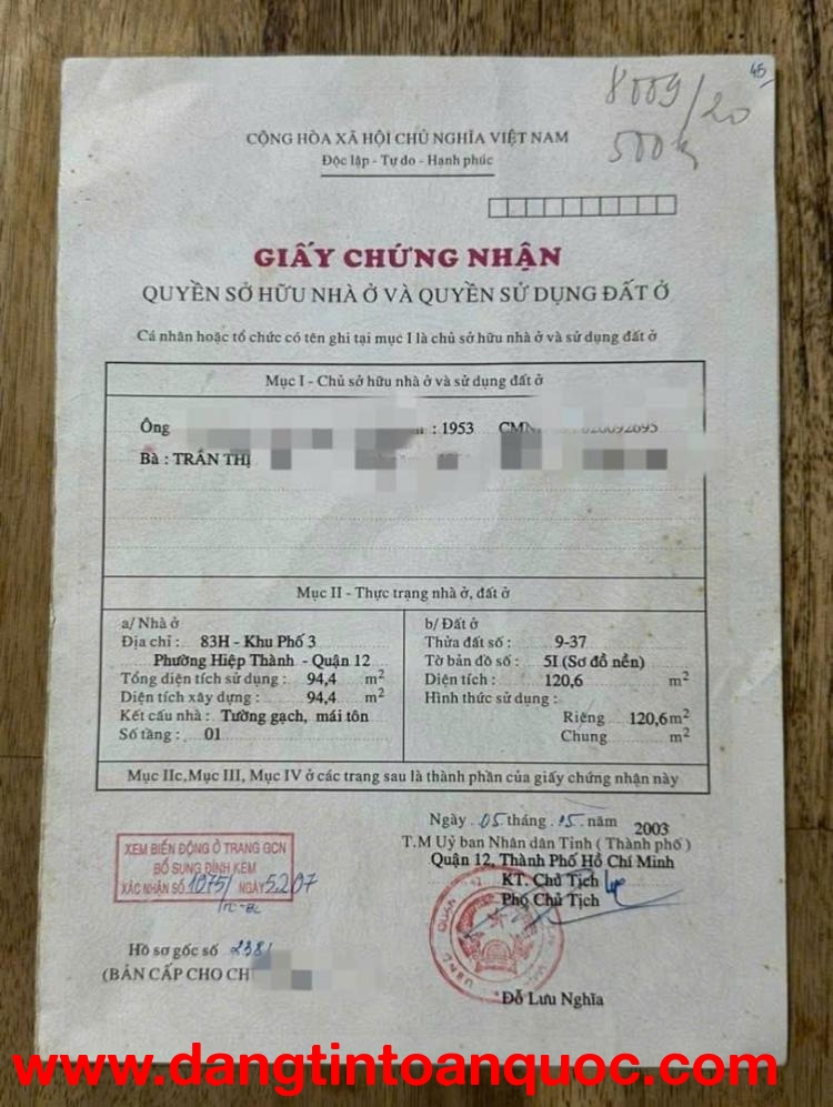 MẶT TIỀN NGUYỄN ẢNH THỦ – GIÁ CHỈ 12,5 TỶ – DÒNG TIỀN 25TR/TH