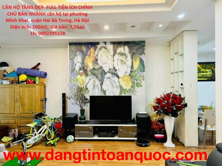 CĂN HỘ TẦNG ĐẸP- FULL TIỆN ÍCH CHÍNH CHỦ BÁN NHANH căn hộ tại quận Hai Bà Trưng, tp Hà Nội