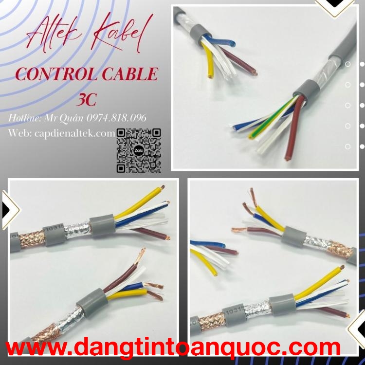 Tổng kho cáp: Cáp điều khiển 3 lõi Altek Kabel