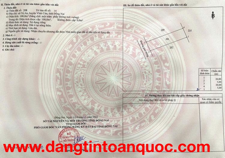 ĐẤT ĐẸP – GIÁ TỐT – CHÍNH CHỦ CẦN BÁN 2 LÔ ĐẤT tại Ấp 2, xã Trị An, huyện Vĩnh Cửu, tỉnh Đồng Nai