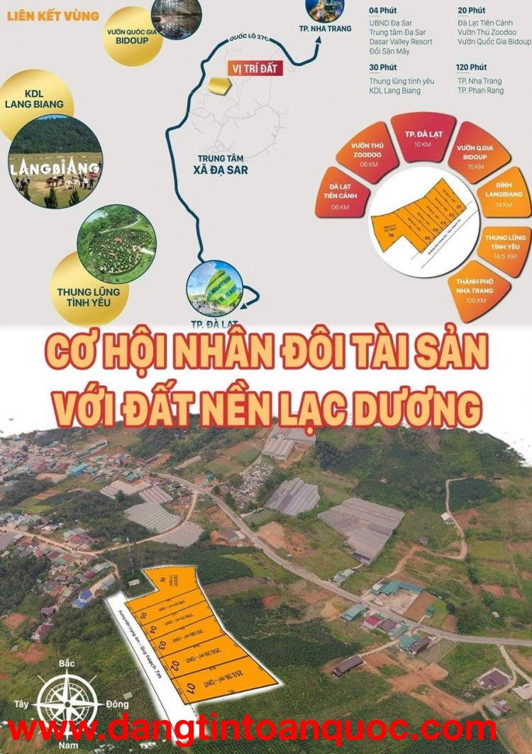 Nằm gần ngay trung tâm xã Đạ Sar, cách trung tâm thành phố Đà Lạt 25 phút di chuyển, cách Quốc Lộ 27