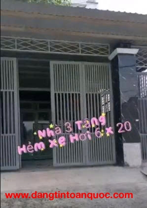 NHÀ 3 TẦNG 6×20 HẺM XE HƠI NGỦ TRONG NHÀ