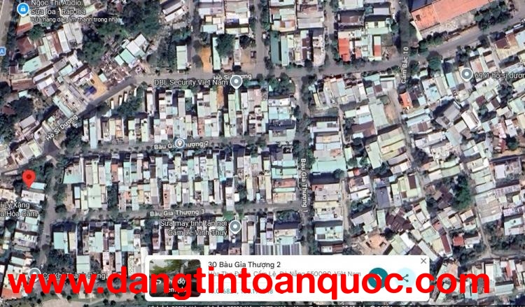 Bán đất MT đường Bàu Gia Thượng 2, Gần Hồ Cẩm Lệ, dt 89m2, giá 4 tỷ 9 tl