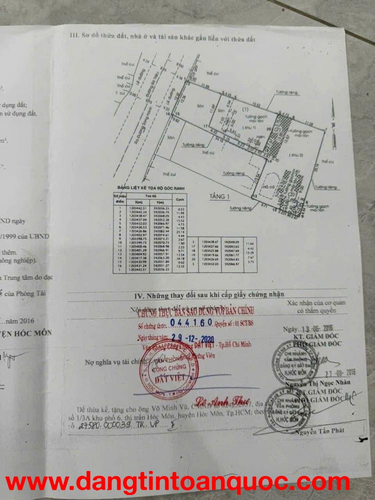 XƯỞNG MẶT TIỀN BÀ TRIỆU – GẦN BV HÓC MÔN – 921M² – QUỸ ĐẤT LỚN HIẾM