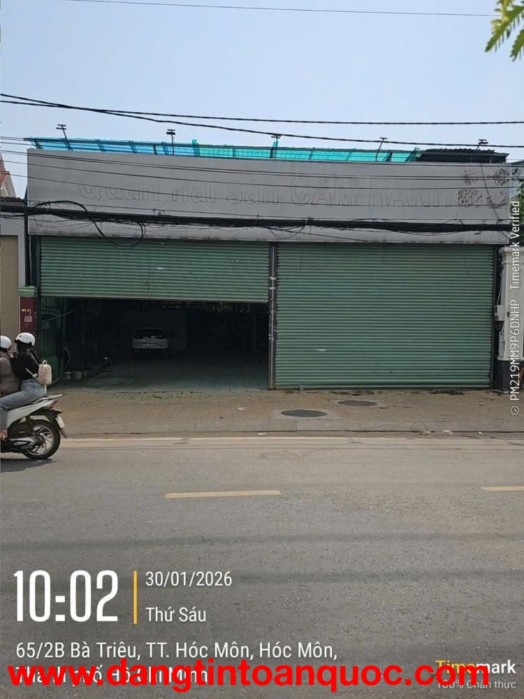 XƯỞNG MẶT TIỀN BÀ TRIỆU – GẦN BV HÓC MÔN – QUỸ ĐẤT LỚN HIẾM