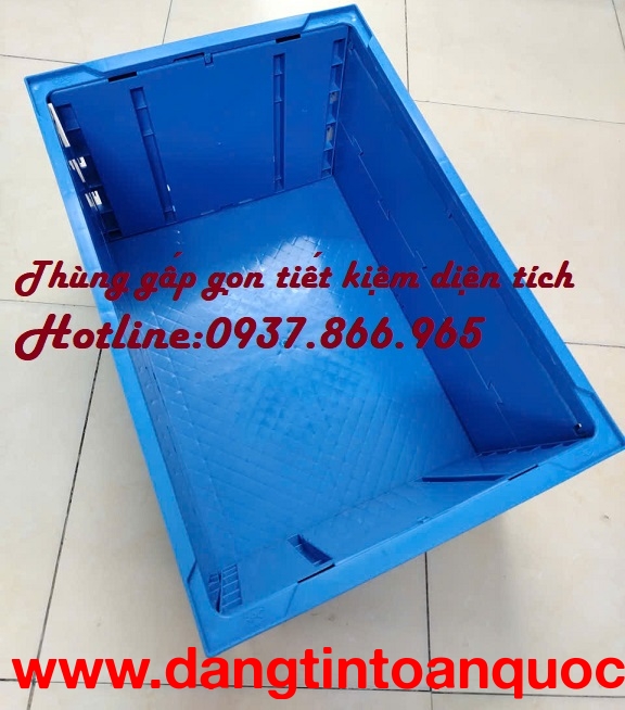 Thùng nhựa gấp gọn thông minh, khay nhựa gập, thùng nhựa gấp tiết kiệm diện tích