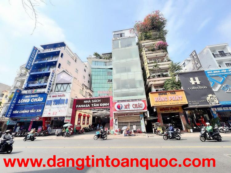 BÁN TÒA NHÀ 6 TẦNG MẶT TIỀN KD Đ.HAI BÀ TRƯNG, QUẬN 3- NGANG LỚN 5,5M*10M SH VUÔNG ĐẸP- VIEW TRỰC DI