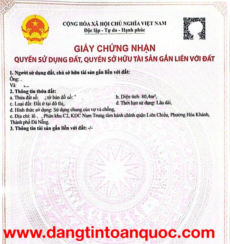 Bán đất MT đường 7,5m TRƯƠNG VĂN ĐA - Sát Siêu thị Mega Market