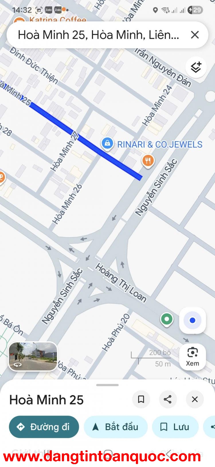 ????????Bán 1 cặp đất đường Hòa Minh 25 - Trục thông Nguyễn Sinh Sắc