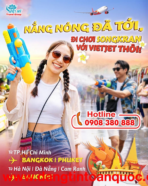 Vietjet Air ưu đãi vé máy bay đi Lễ hội Songkran
