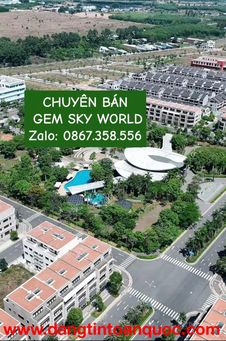 Bán Đất Nền Dự Án Gem Sky World, 2,1 tỷ, 100m2, view đẹp, giá siêu hời