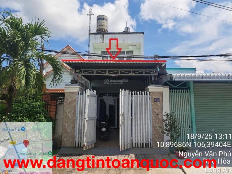 Bán nhà Mặt tiền đường Nguyễn Văn Phú, Trung Tâm Thị Trấn Hậu Nghĩa , Đức Hòa (Long An cũ)