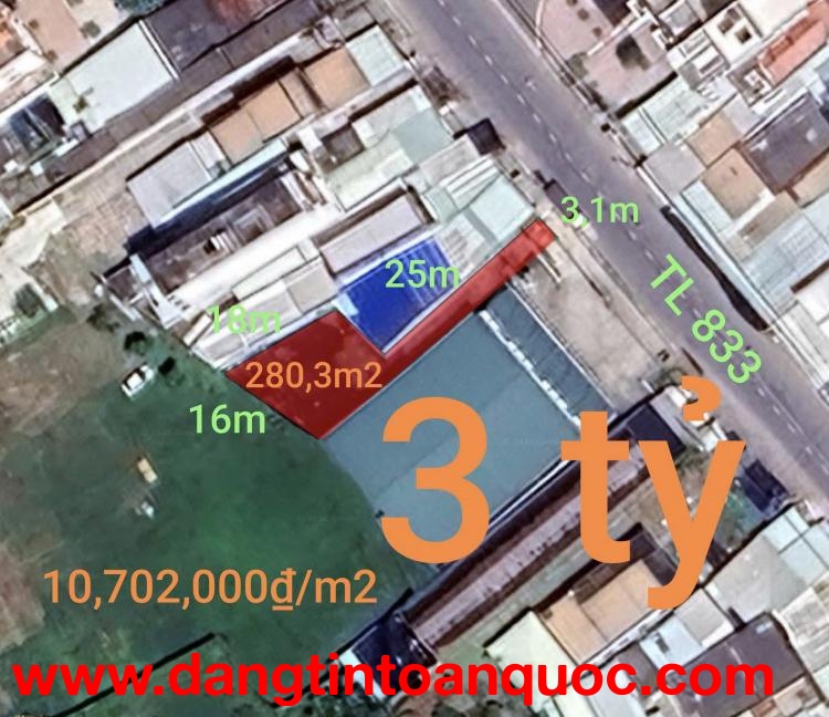 Bán lô đất thổ kế bên siêu thị San Hà Lạc Tấn giá 3 tỷ