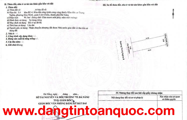 Bán đất đường Trung Nghĩa 8 - thông Nguyễn Tường Phổ