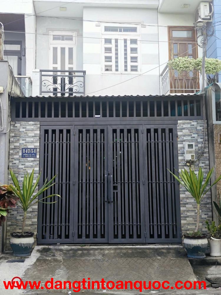 CHO THUÊ NHÀ 1 TRỆT 1 LẦU, 80M2, 2PN + NỘI THẤT HẺM RỘNG 6M ĐƯỜNG TL37, KP1, P.THẠNH LỘC, Q.12