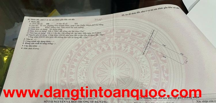 ????????Bán đất K342 Hoàng Văn Thái - Gần ĐH Duy Tân