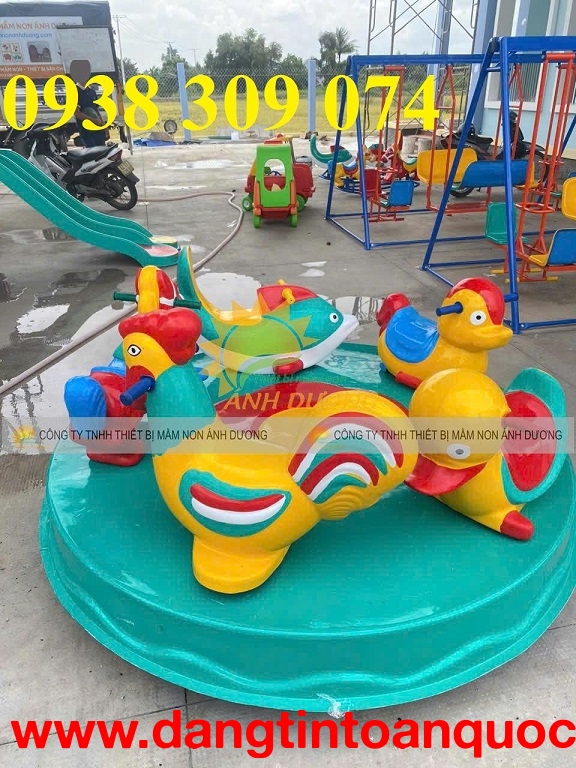 Đu quay 4 ghế gấu,Đu quay trên ray đạp chân,Mâm xoay 5 ghế