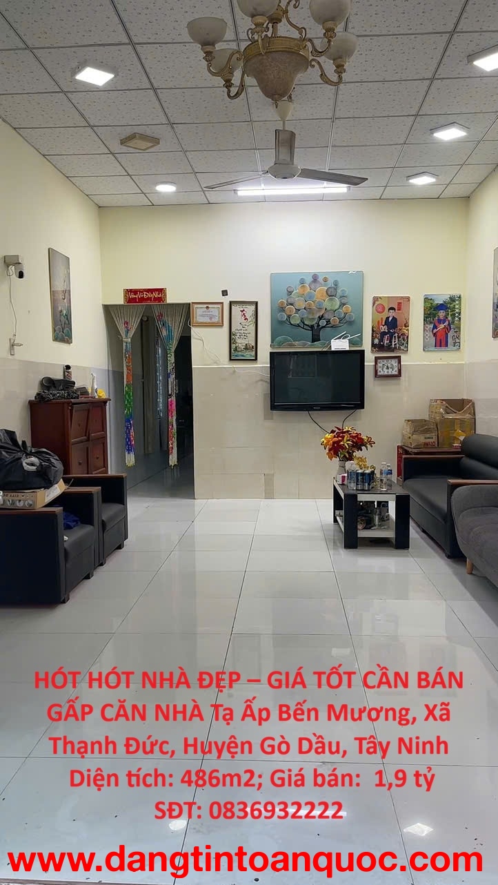 HÓT HÓT NHÀ ĐẸP – GIÁ TỐT CẦN BÁN GẤP CĂN NHÀ Tại Xã Thạnh Đức, Huyện Gò Dầu, Tây Ninh