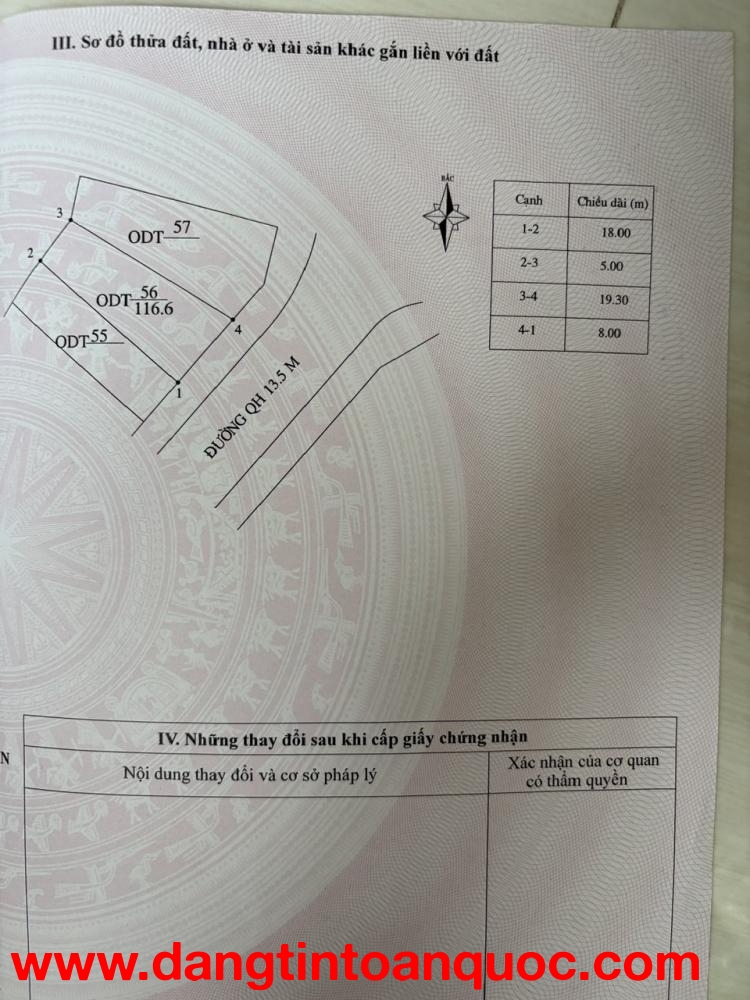 Bán lô đất 116,6m2 ( mặt tiền 8m, full thổ cư) Thuộc Phường Hội Hợp - Vĩnh Yên - Vĩnh Phúc.