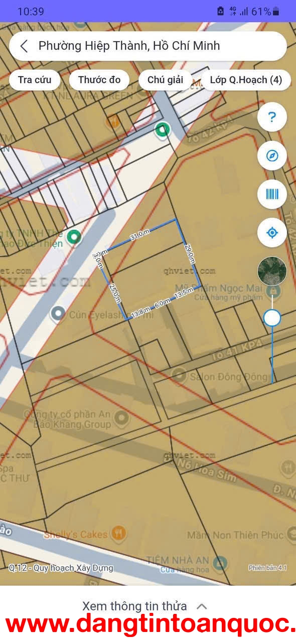 ĐẤT BÁN 1.000M² – 34 PHÒNG TRỌ – THU 70TR/THÁNG – CHỈ 26 TỶ HXH NGUYỄN THỊ BÚP.