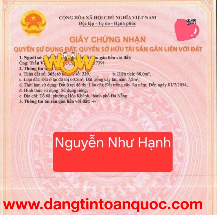 Bán đất kiệt K02 NGUYỄN NHƯ HẠNH – cách đường chính 20m