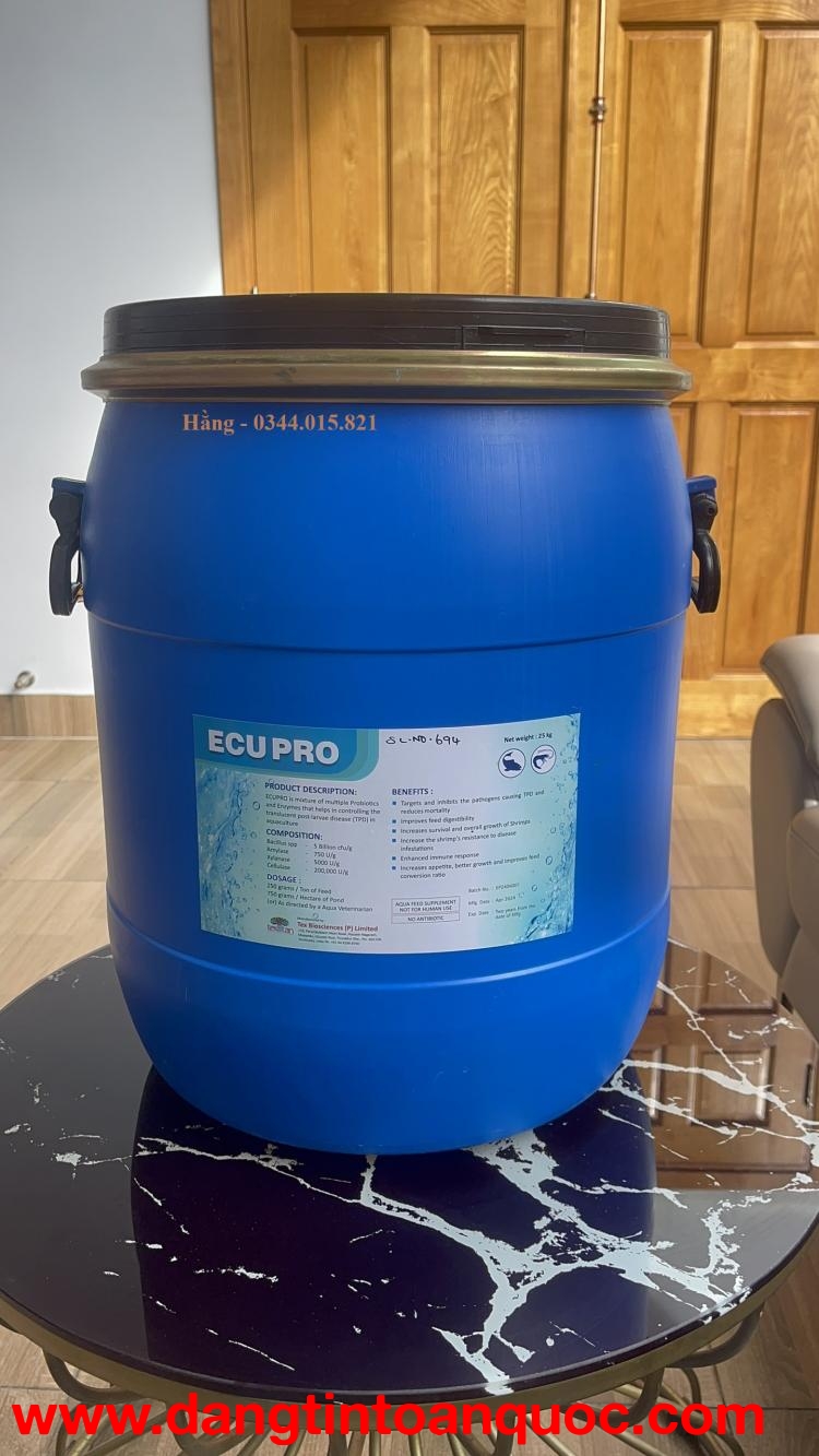 Men vi sinh ECUPRO, ức chế mầm bệnh TPD, cho ăn và xử lý nước