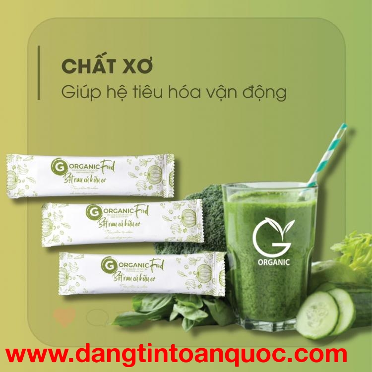 Bột rau củ G.Organic hỗ trợ cung cấp chất xơ