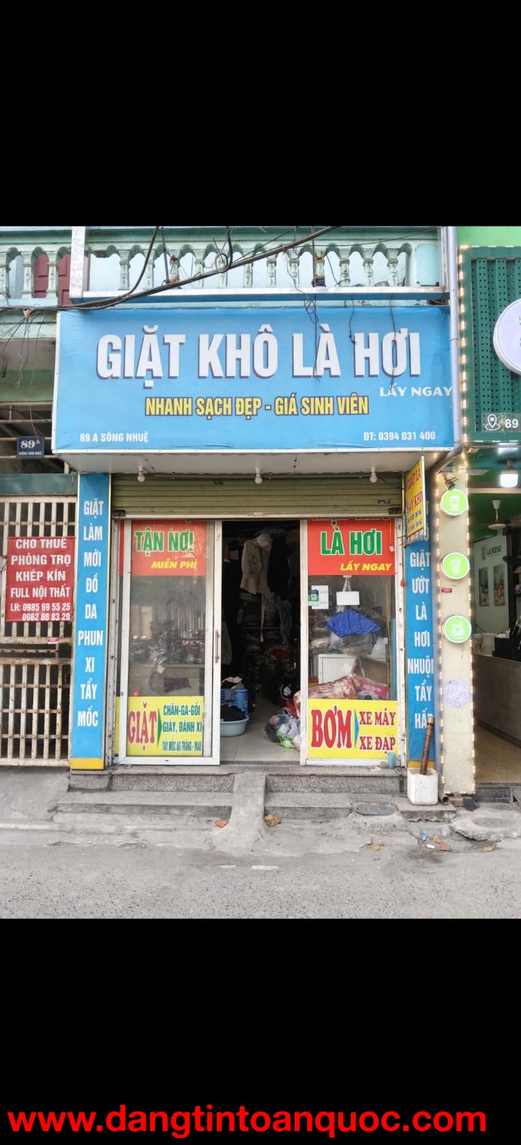 SANG NHƯỢNG CỬA HÀNG GIẶT LÀ - SẴN KHÁCH - VÀO KINH DOANH NGAY CHÍNH CHỦ