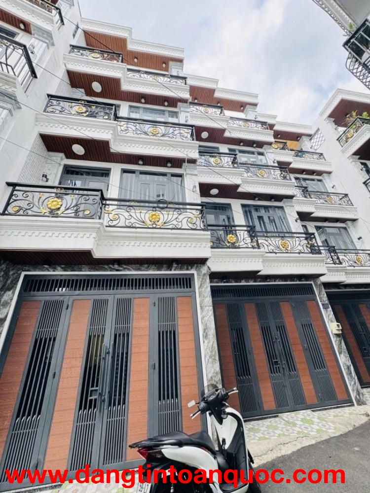 Bán nhà hẻm 5m Phan Huy Ích, 100m ra EMART, 4x10m, 4 Tầng - 4PN, full nội thất, 5,99 tỷ.