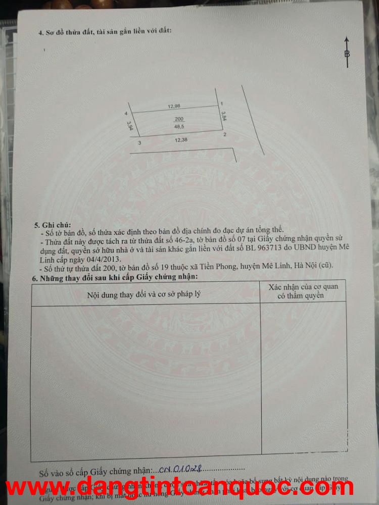 Bán nhà 3 tầng lô góc 2 mặt tiền – trục chính thôn Do Thượng, Tiền Phong.