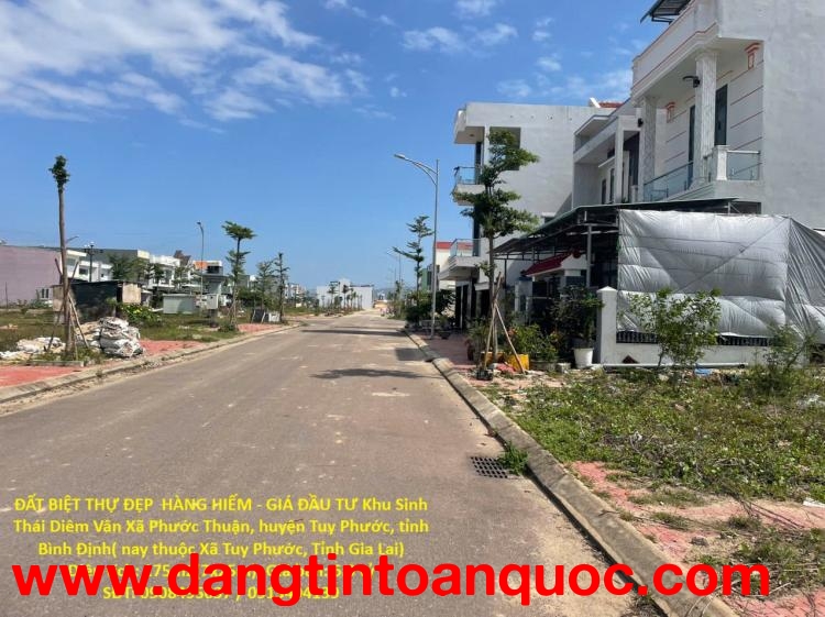 ĐẤT BIỆT THỰ ĐẸP  HÀNG HIẾM - GIÁ ĐẦU TƯ Khu Sinh Thái Diêm Vân Xã Phước Thuận, Tuy Phước, Bình Định