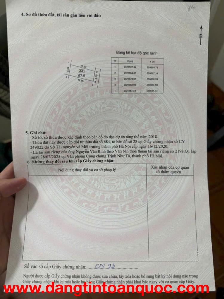 Bán lô đất thổ cư 68m² tại Đồng Trúc – Thạch Thất, nở hậu, 3,5 tỷ.