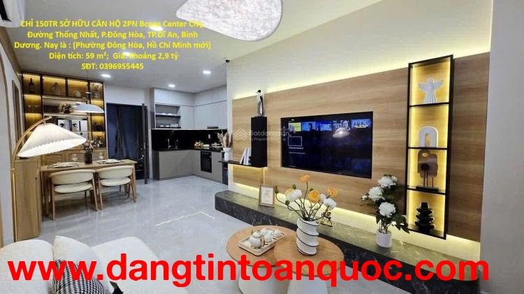 CHỈ 150TR SỞ HỮU CĂN HỘ 2PN Bcons Center City, Đường Thống Nhất, P.Đông Hòa, TP.Dĩ An, Bình Dương