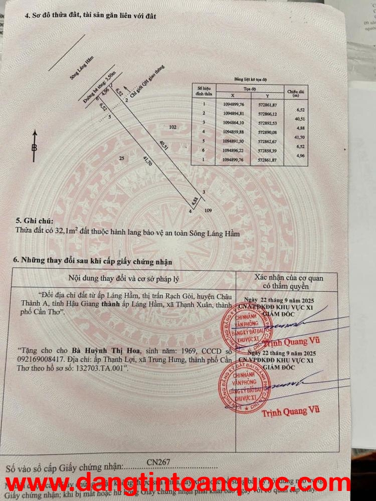 ĐẤT ĐẸP- GIÁ TỐT Chính chủ cần bán lô đất tiềm năng tại Thị Trấn Rạch Gòi, Châu Thành, Hậu Giang