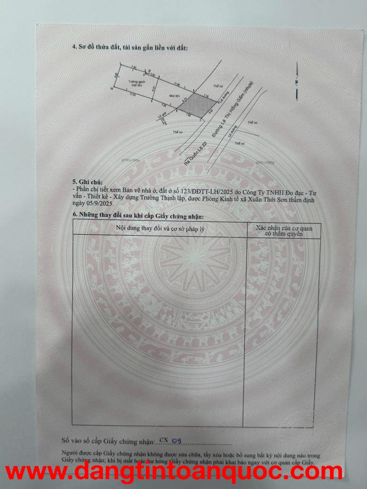 MẶT TIỀN LÊ THỊ HỒNG GẤM – ĐỐI DIỆN TRƯỜNG NGUYỄN AN NINH – 6,6x28M FULL THỔ – CHỈ 7 TỶ