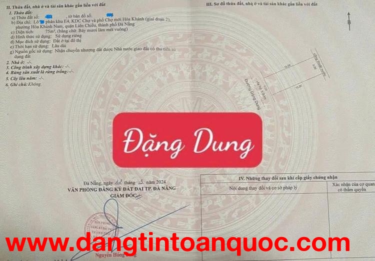 Bán nhà C4 Gác lững mặt tiền đường Đặng Dung - thông Âu Cơ