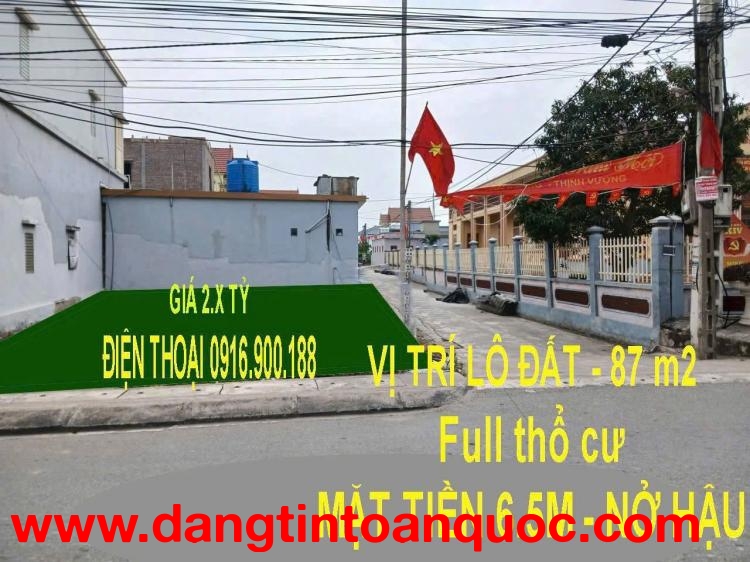 CHÍNH CHỦ CẦN BÁN ĐẤT TRUNG TÂM – HAI MẶT TIỀN – NỞ HẬU TẠI GIAO THỦY - NAM ĐỊNH