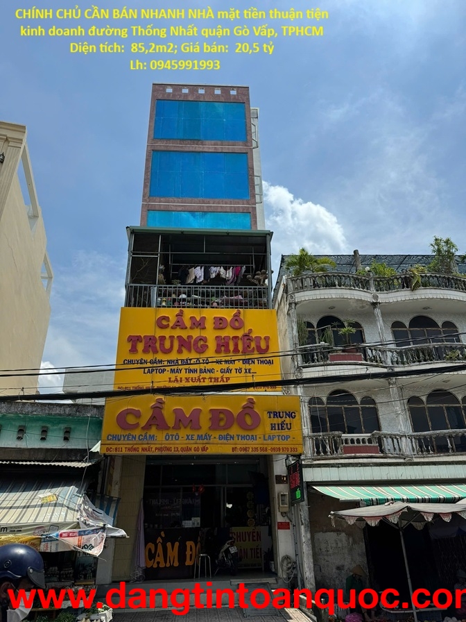 CHÍNH CHỦ CẦN BÁN NHANH NHÀ mặt tiền thuận tiện kinh doanh đường Thống Nhất quận Gò Vấp, TPHCM