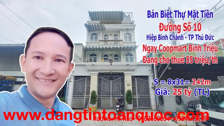 Bán Nhà Mặt Tiền Đường Số 10 phường Hiệp Bình Chánh Thành Phố Thủ Đức