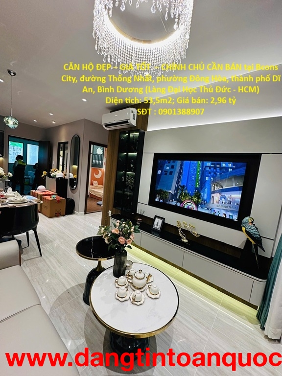 CĂN HỘ ĐẸP – GIÁ TỐT  – CHÍNH CHỦ CẦN BÁN tại Bcons City, đường Thống Nhất, phường Đông Hòa